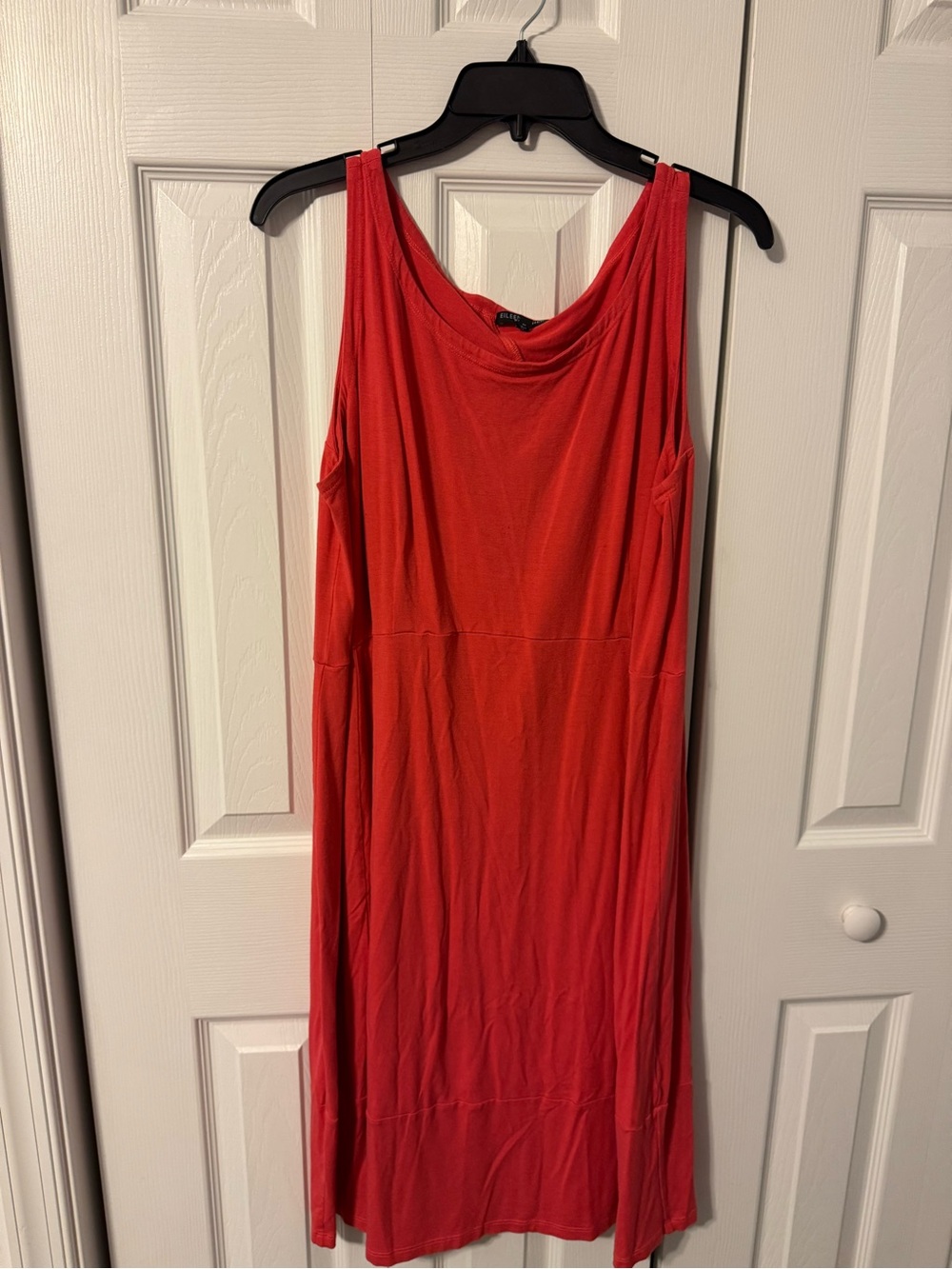 Coral Red Sleeveless Tank Dress